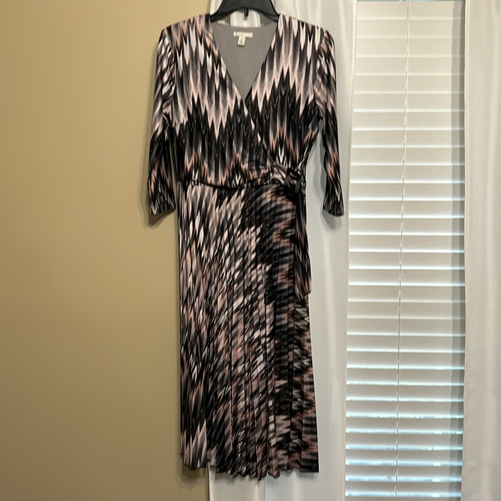 Cato Black Blush Gray Midi Dress Small